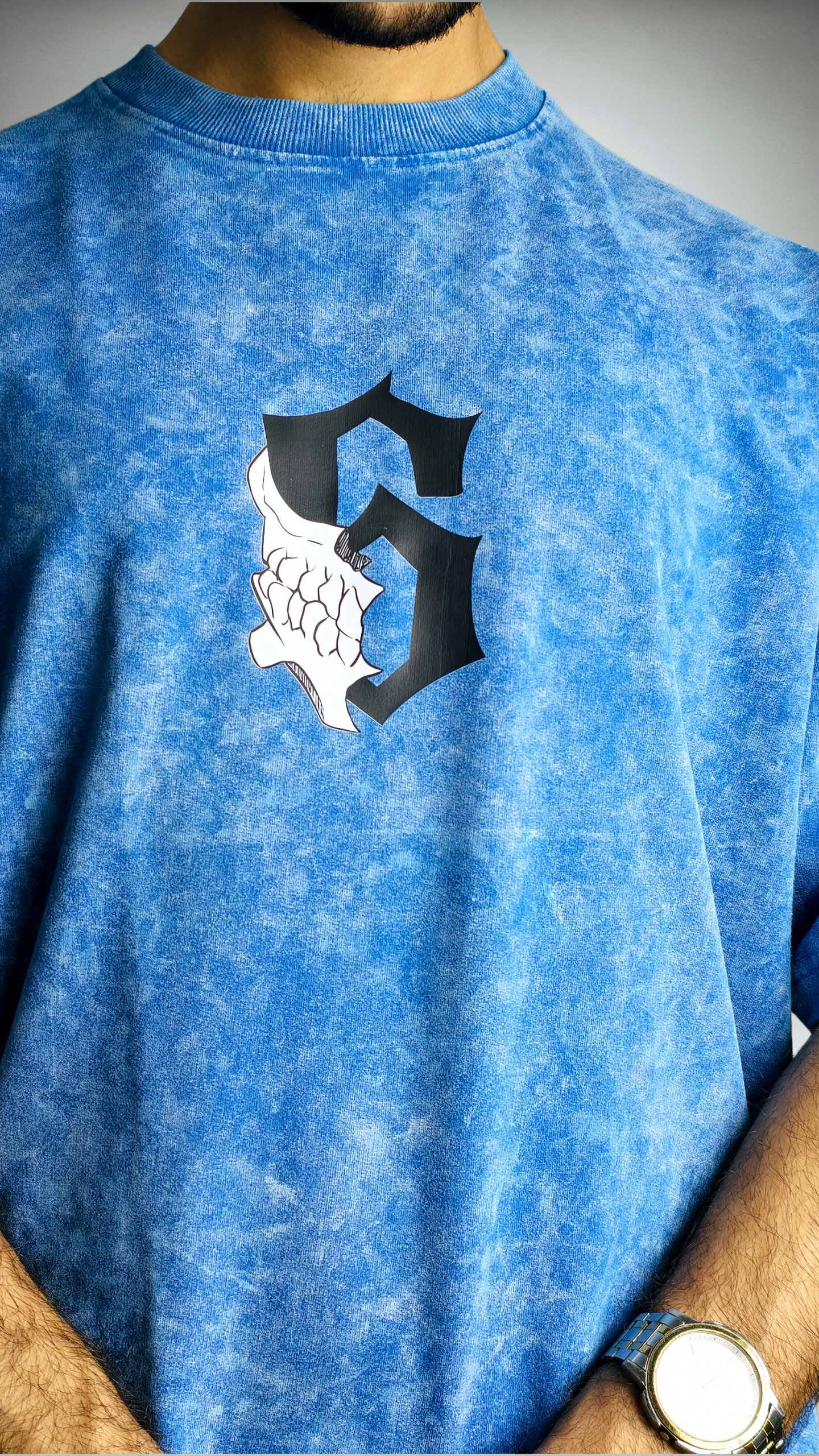 Grimmjow Jaegerjaquez "The King" Acid Washed Oversized Tshirt