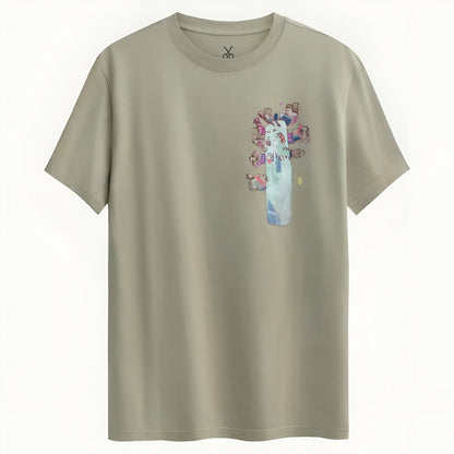 Urban Expression Beige Graphic T-Shirt