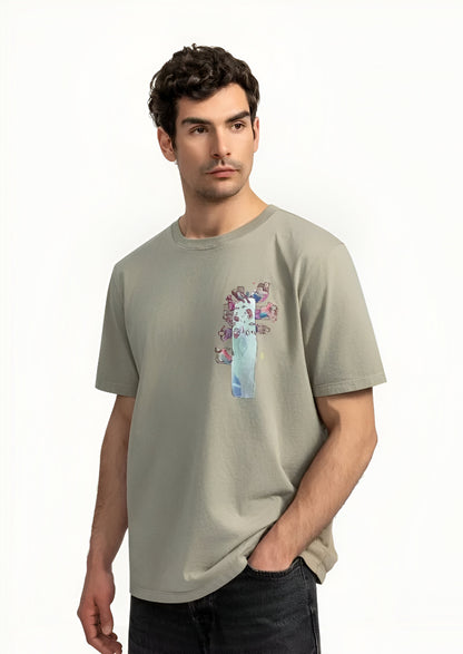 Urban Expression Beige Graphic T-Shirt