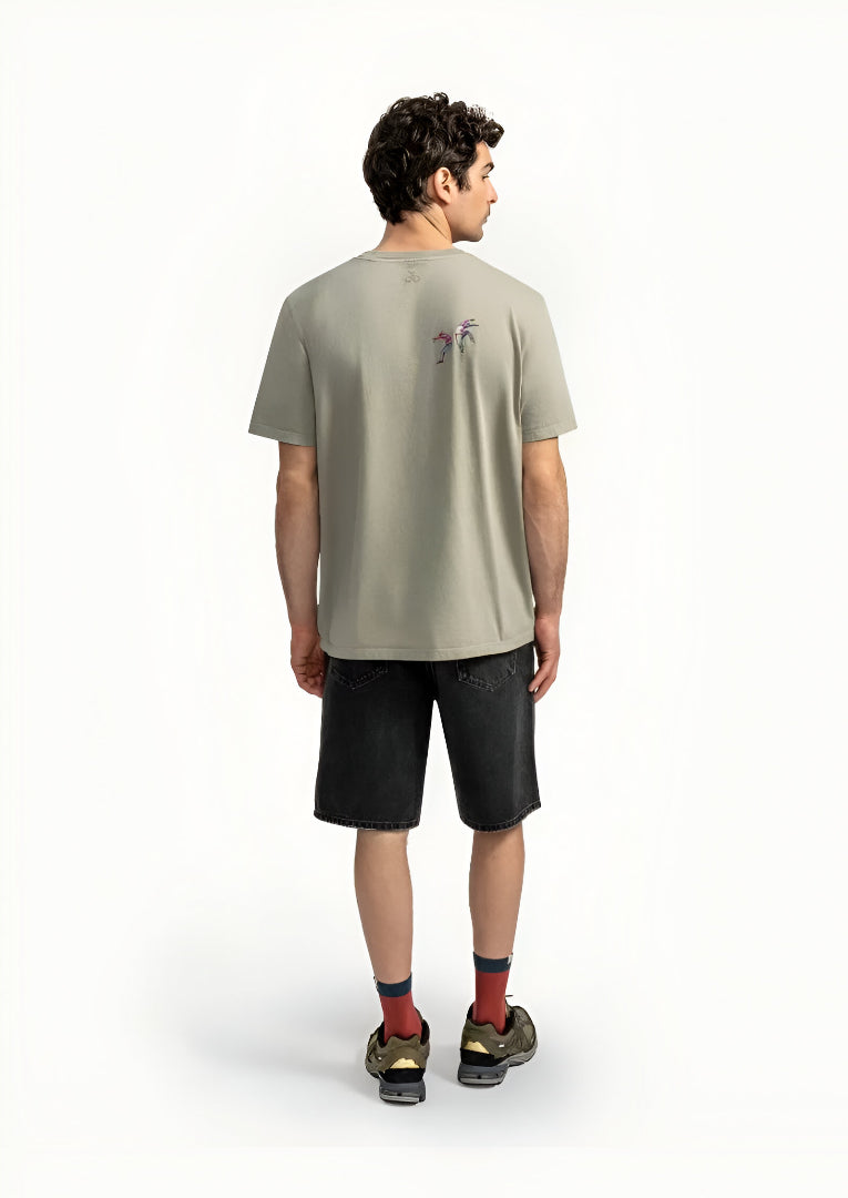 Urban Expression Beige Graphic T-Shirt