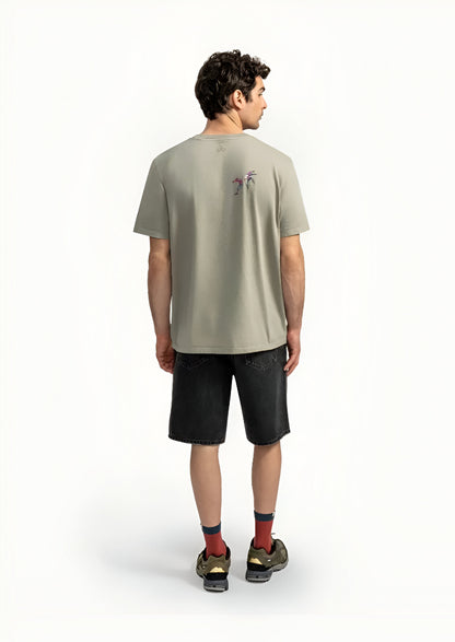 Urban Expression Beige Graphic T-Shirt