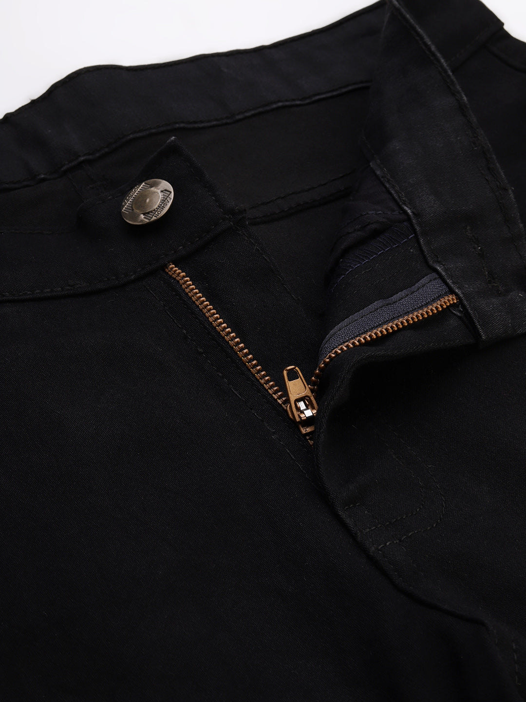 Men Slim Mid Rise Black Jeans Stretchable