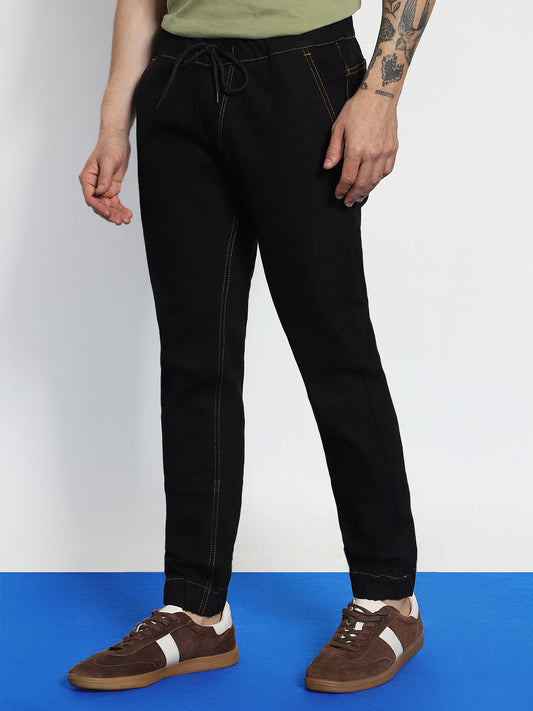 Men's Black Jogger Jeans Slim Fit Stretch
