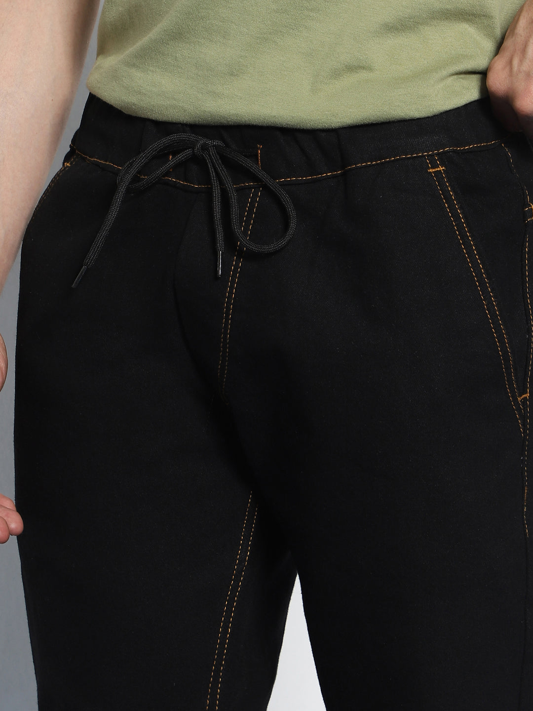 Men's Black Jogger Jeans Slim Fit Stretch
