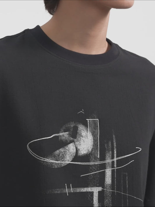 Monochrome Drift Sketch T-Shirt