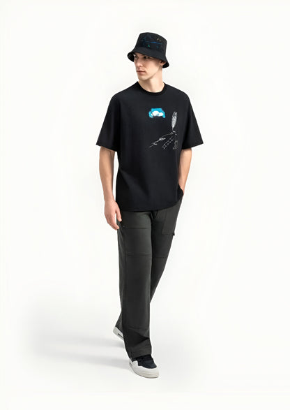 Cloudscape Escape Graphic T-Shirt – Black