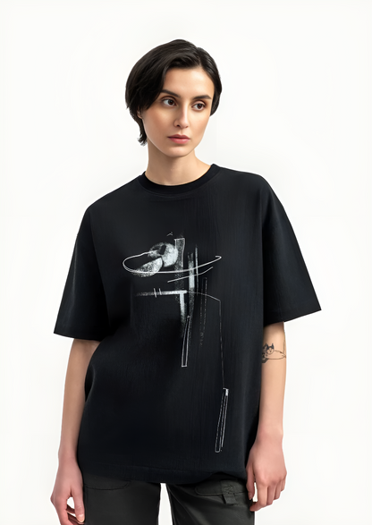 Monochrome Drift Sketch T-Shirt