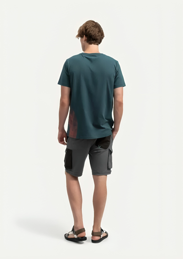 Galaxy Burst Graphic T-Shirt – Teal Blue