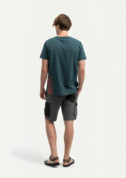 Galaxy Burst Graphic T-Shirt – Teal Blue