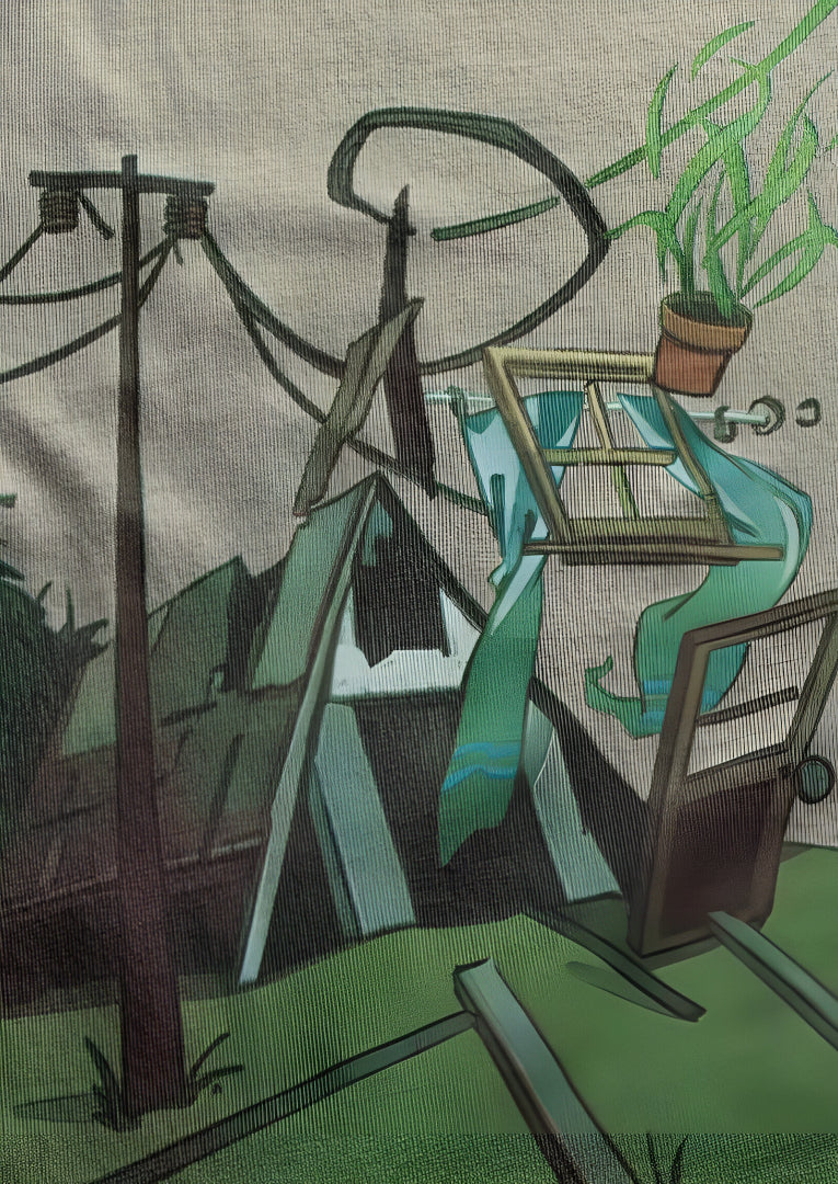 Uprooted Reality Oversized Graphic T-Shirt