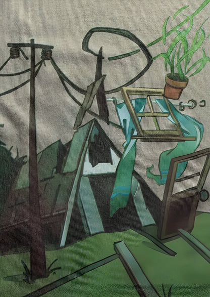 Uprooted Reality Oversized Graphic T-Shirt