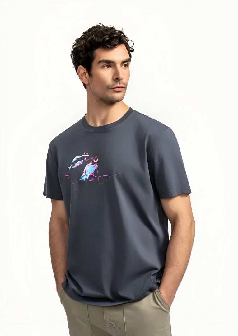 Neon Pulse Abstract T-Shirt