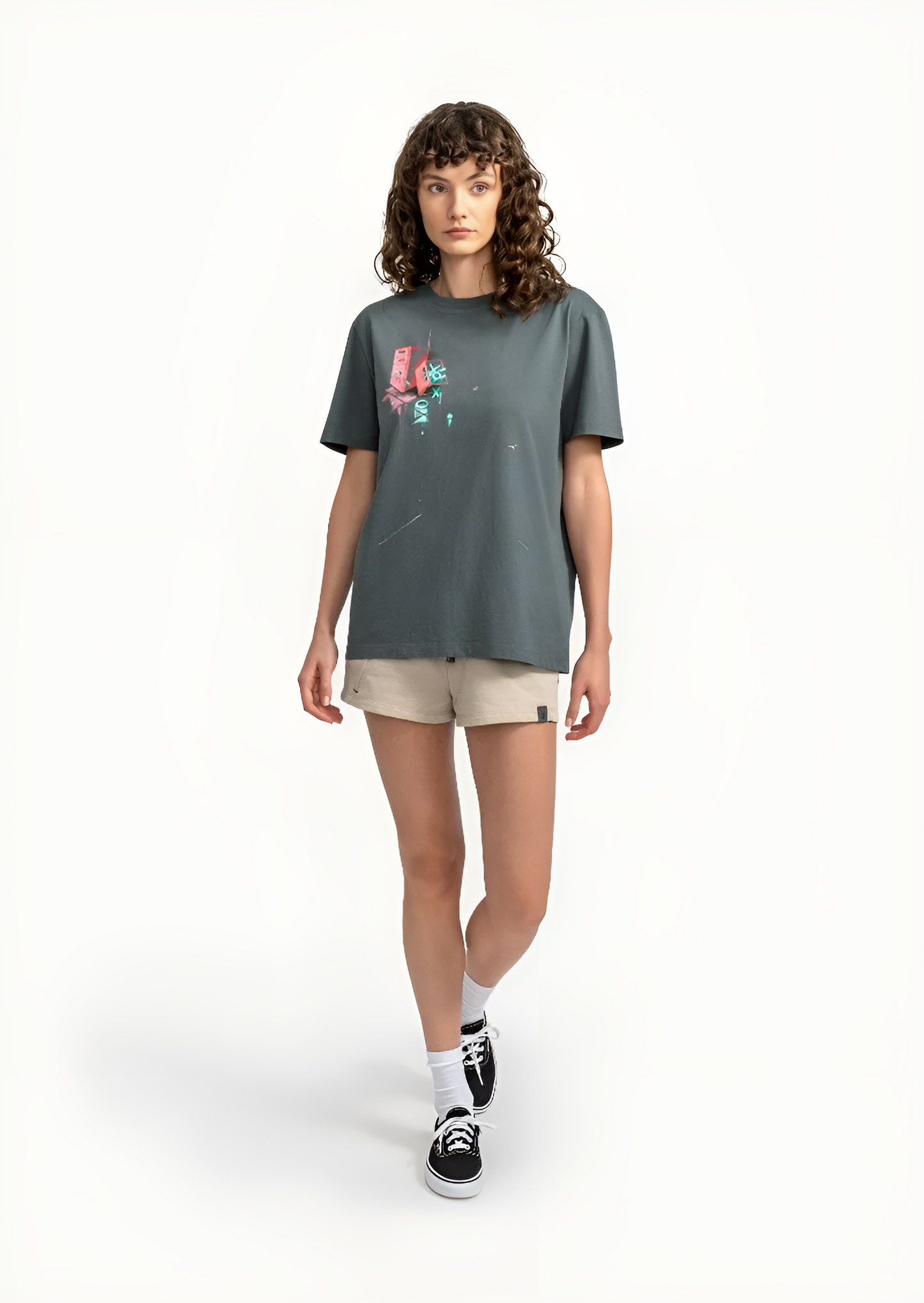 Neon Chaos Street Art T-Shirt