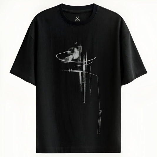 Monochrome Drift Sketch T-Shirt