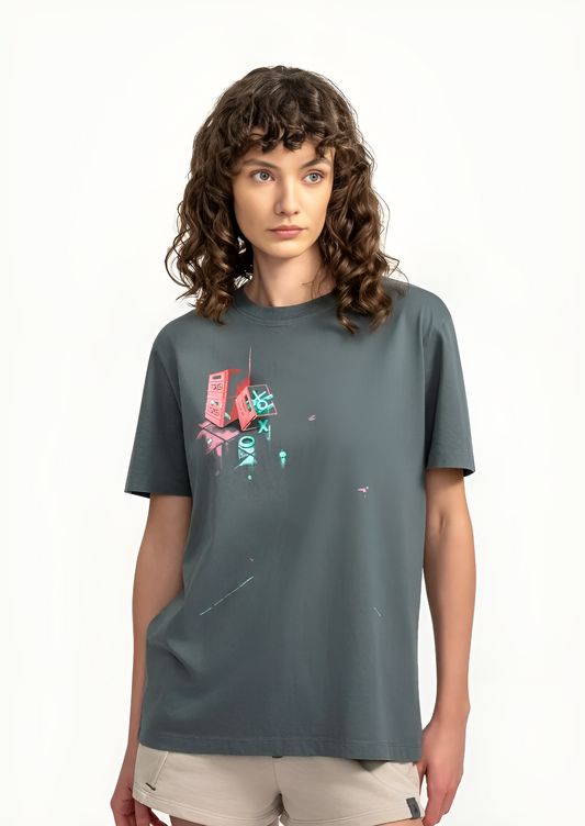 Neon Chaos Street Art T-Shirt