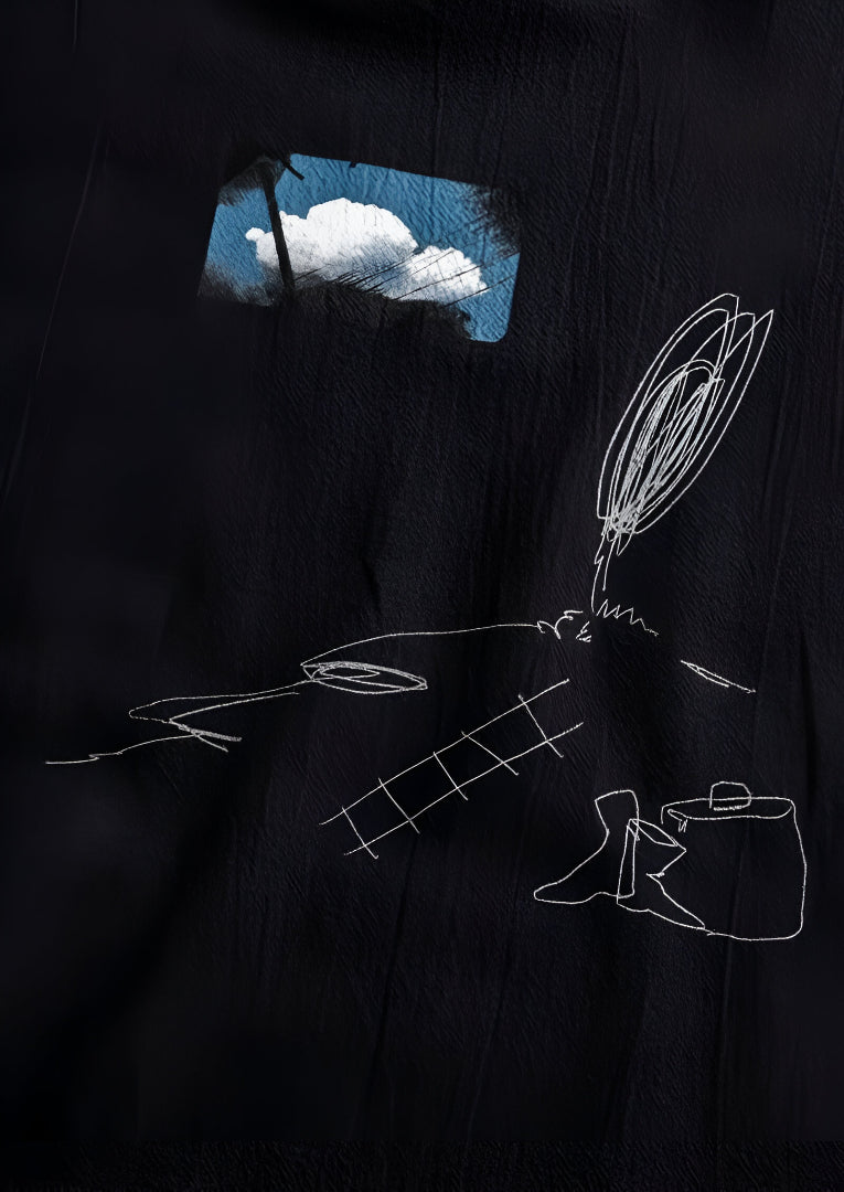 Cloudscape Escape Graphic T-Shirt – Black