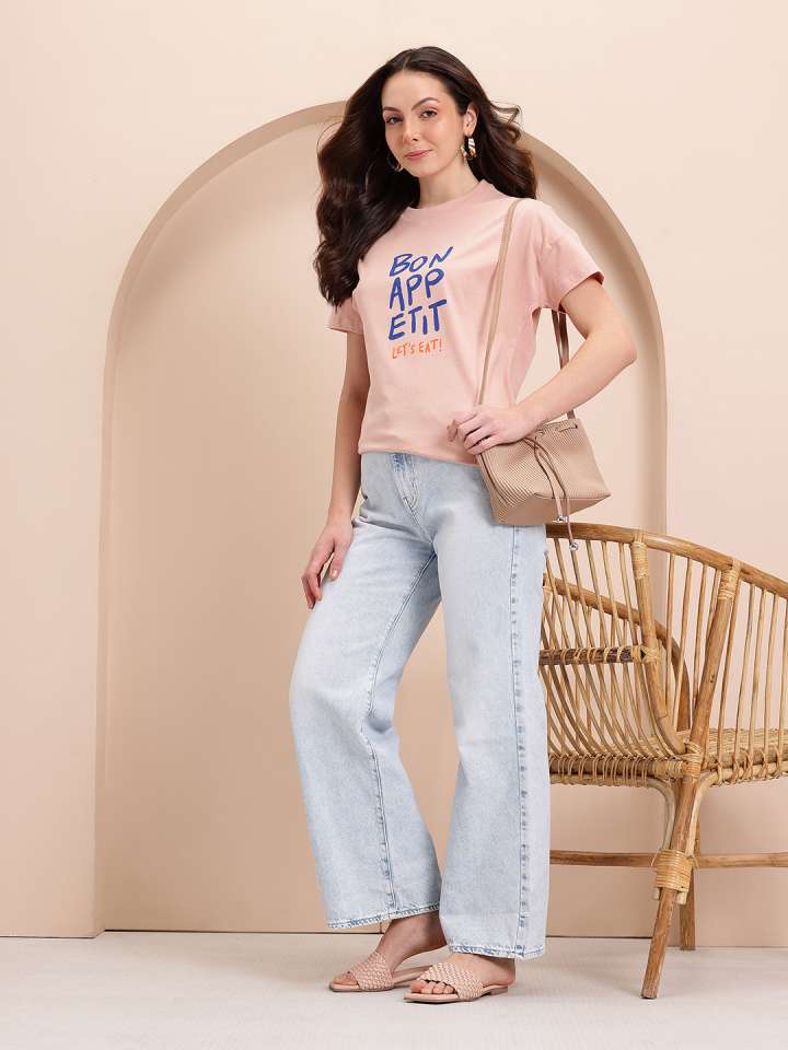 Typography Printed Pure Cotton T-Shirt