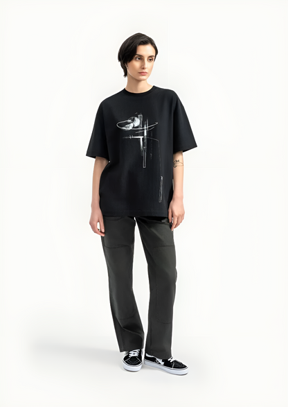 Monochrome Drift Sketch T-Shirt