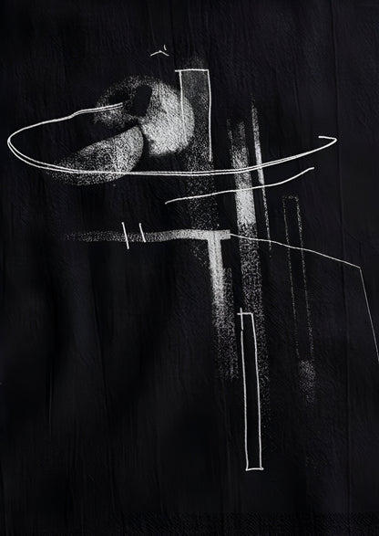 Monochrome Drift Sketch T-Shirt