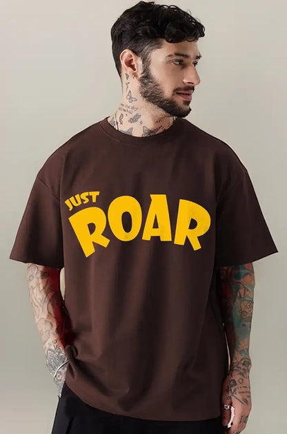 Men Cotton Blend Oversized Half Sleeve Round Neck Regular Fit T-Shirt